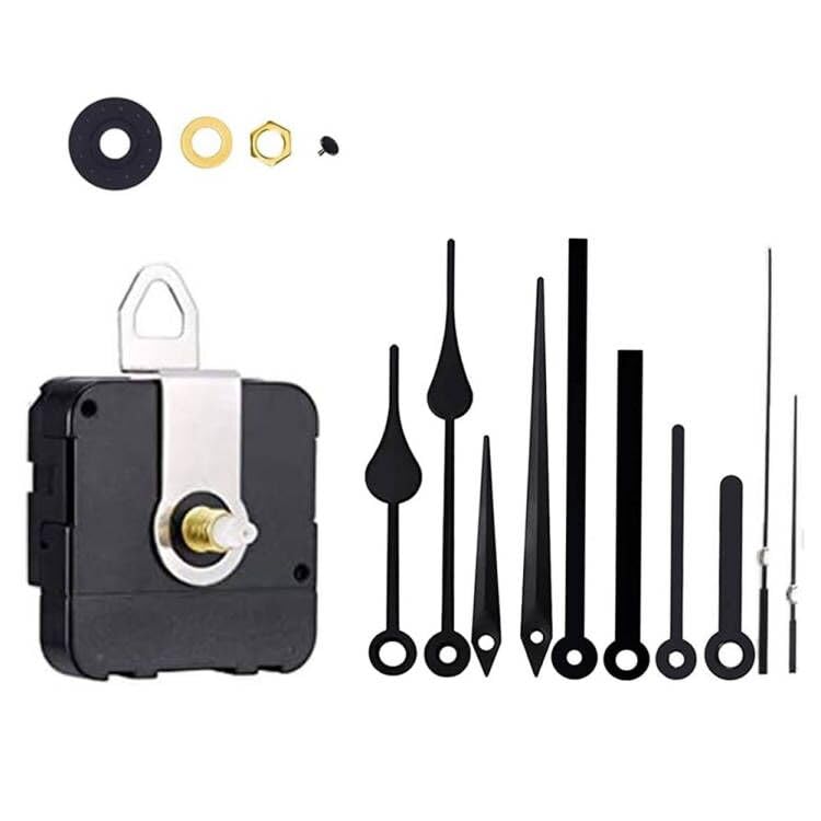 Timelike Silent Quartz DIY Wall Clock Movement Non-Ticking Repair Parts Replacement Kit Including 4 Pairs Hour Hands and Minute Hands 2 Second Hands - Image 1